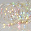 Instalație Lumini Crăciun, LED Milky, 100 Becuri, Multicolor, Cablu Transparent, 4.95m, Interior, Oem