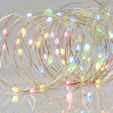 Instalație Lumini Crăciun, LED Milky, 100 Becuri, Multicolor, Cablu Transparent, 4.95m, Interior, Oem