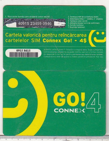 bnk card Romania - Connex - reincarcare Go! 4 - RO-CON-REF-0031A
