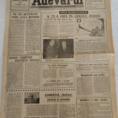 Ziarul ADEVĂRUL (16 ianuarie 1991) Anul II nr. 316