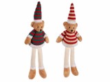 Cumpara ieftin Set 2 figurine Craciun Ursuleti textil multicolor cm 11x6x34 H