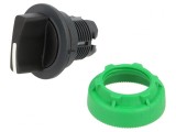 Comutator Rotativ 30mm 3 Poziții Negru