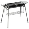 Gratar gradina/camping cu carbuni, portabil, grill dreptunghiular, cu rafturi, structura inox, 96x61x72 cm GartenVIP DiyLine, ART
