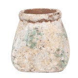Cumpara ieftin Ghiveci flori teracota bej verde 14x14x13 cm