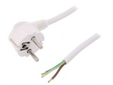 Cablu Electric Alb 1,5m 3x1,5mm2 PVC 16A 250V