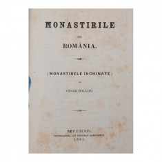 Cesar Bolliac, Monastirile din România, ex-libris și semnătură Dimitrie I. Ghica