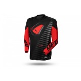 MBS Tricou motocross/enduro Ufo Plast Kimura, negru/rosu, M, Cod Produs: MG04490KBM