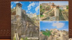GRECIA - METEORA - 3 FOTOGRAFII CU MANASTIREA TRANSFIGURATIEI - NECIRCULATA.