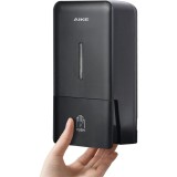AK1006 800ML dozator de săpun montat pe perete, dozator manual de săpun lichid din plastic, dozator de săpun lichid pentru uz public, negru