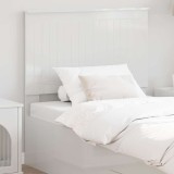 vidaXL Tăblie cap cu headboard Alb Lucios 90 cm Lemn compozit 887807