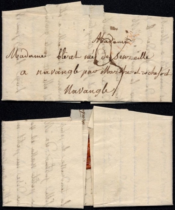Belgium 1824 Stampless Cover + Content Luik Liege Navaugle DB.247