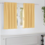 vidaXL Perdele cu perdele 2 pcs Bej 140 x 140 cm Poliester