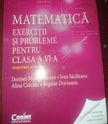 EXERCITII SI PROBLEME PENTRU CLASA A VI-A SEMESTRUL AL II-LEA CRACIUN foto