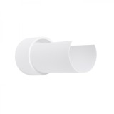 Lampă De Perete Flash Alb Oțel, 1 Bec Geometric Minimalist De Interior.