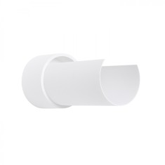 Lampă De Perete Flash Alb Oțel, 1 Bec Geometric Minimalist De Interior.