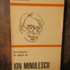 Introducere în opera lui Ion Minulescu - Daniel Dimitriu