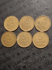 Lot monede 5 bani 1952-1957