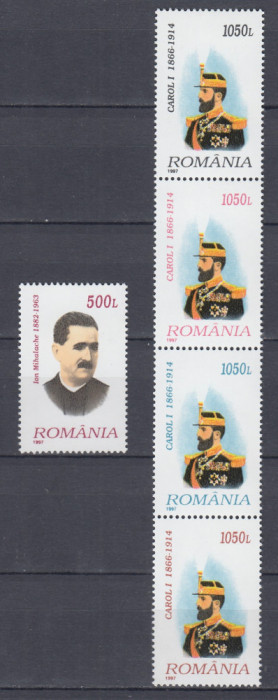 ROMANIA 1997 LP 1444 a PERSONALITATI OAMENI POLITICI SERIE MNH