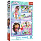 PUZZLE TREFL 2X70 GABBYS DOLLHOUSE AVENTURILE LUI GABBY SuperHeroes ToysZone