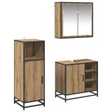 vidaXL Set de mobilier pentru baie Pe perete 3 pcs stejar artizanal 3402451