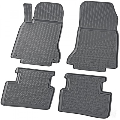 Set de 4 covorase cauciuc 3D stil tavita premium pentru Mercedes B-Class W246, CLA C117, GLA X156 foto