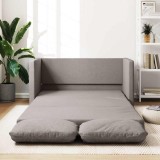 VidaXL Canapea extensibilă 2 &icirc;n 1, gri taupe, 112x174x55 cm, textil