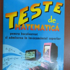 Test de matematica pentru bacalaureat si admiterea la invatamantul superior