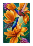 Cumpara ieftin Sticker decorativ, Pasari, Multicolor, 85 cm, 6191ST, Oem