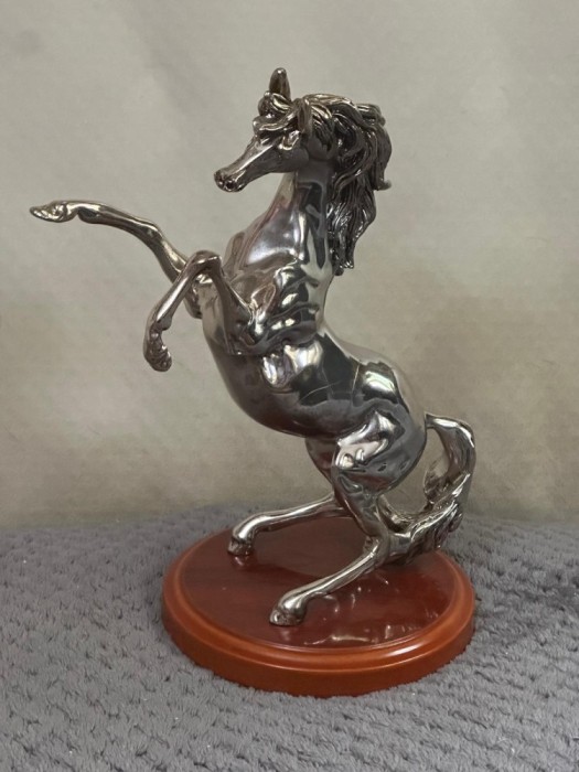 STATUETA Laminata ARGINT 925 - CAL in 2 picioare - Italy - 50g - Vintage !