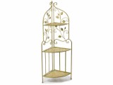 Raft de colt fier auriu 49x35x126 cm