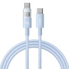 Baseus - Data Cable Display 2 (P10382702311-00) - Fast Charging, Type-C to Type-C, Digital Display, 100W, 1m - Galaxy Blue