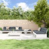 Gossi set mobilier de gradina, 6 piese, alb, lemn masiv pin