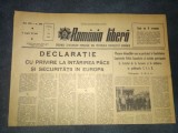 ZIARUL ROMANIA LIBERA 9 IULIE 1966 TRATATUL DE LA VARSOVIA PLECAREA DELEGATIILOR
