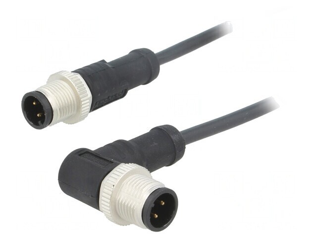 Cablu pentru senzori automatizări M12 1m mufă-mufă