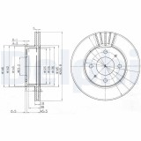 Disc frana Hyundai Accent I (X-3), Accent II (LC) Motor 1.3, 1.3 i 12V, 1.5, 1.5 CRDi, 1.5 i 12V, 1.5 i 16V, 1.6, 241x19mm, 52 mm, OE 5171225010