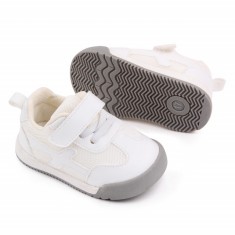 Adidasi albi pentru bebelusi - Lone (Marime Disponibila: 6-9 luni (Marimea 19