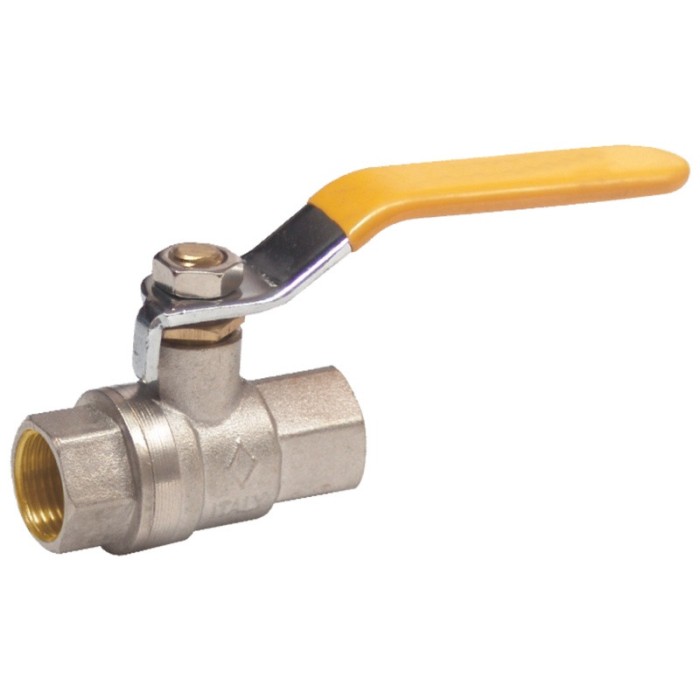 Robinet trecere pentru gaz din bronz cu maneta, 3/4, Fi + Fi