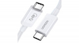 USB-C-USB-C UGREEN Cablu USB4, 40 Gbps, 0,8 m (alb)