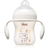 Chicco Transition Cup 4m+ cană pentru antrenament cu m&acirc;nere Grey 200 ml