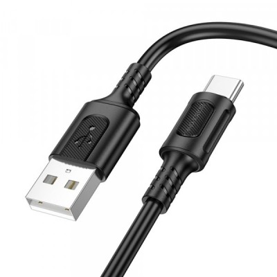 Cablu Date si Incarcare USB-A - USB-C Borofone BX111 Feliz, 20W, 1m, Negru foto
