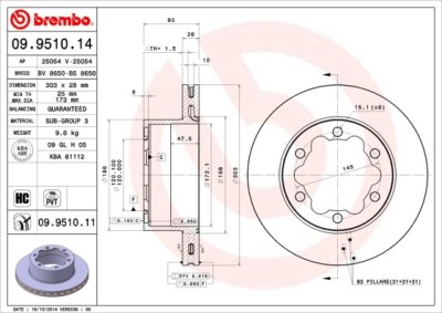 BREMBO 09.9510.11 PRIME LINE - UV Coated Disc frana foto