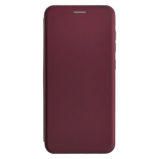 Husa Flip cover magnetic compatibila cu Oppo A15s, Visiniu - ALC&reg;