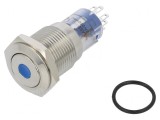 Comutator Anti-vandalism DPDT 3A 250VAC IP67 ON-(ON) 12VDC