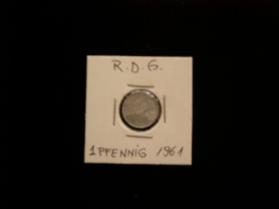 C50 - Moneda foarte veche - Germania Democrata DDR - 1 pfennig - 1961 foto