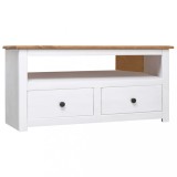 vidaXL Comodă TV de colț alb 93x49x49 cm lemn masiv pin gama Panama