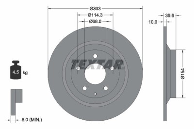 TEXTAR 92242703 PRO Disc frana foto