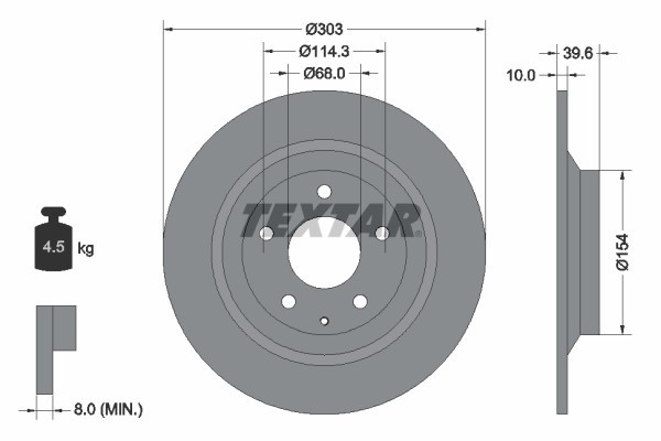 TEXTAR 92242703 PRO Disc frana