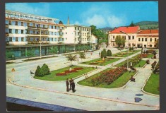 CPIB 23644 CARTE POSTALA - HATEG. VEDERE DIN CENTRU, CIRCULATA, 1981, STAMPILE, TIMBRU