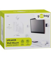 Suporti difuzoare universal 2buc Goobay pe perete regblabil 3.5kg alb foto