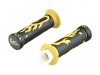 Set Mansoane Ghidon Moto Cauciuc Revo, 22mm, 120mm, Negru/Galben, Scuter/Motocicleta